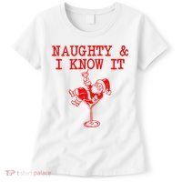 Naughty And I Know It Funny Christmas Santa Women's T-Shirt thumb 0