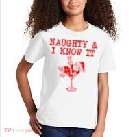 Naughty And I Know It Funny Christmas Santa Kids T-Shirt thumb 2