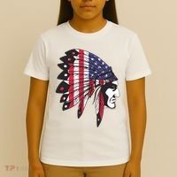 Native American Indian Chief American USA Flag 4th Of July T-Shirt thumb 4