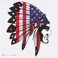 Native American Indian Chief American USA Flag 4th Of July Women's Tank Top thumb 5
