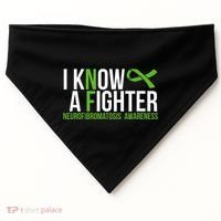 Neurofibromatosis Awareness I Know A Fighter USA-Made Doggie Bandana thumb 0