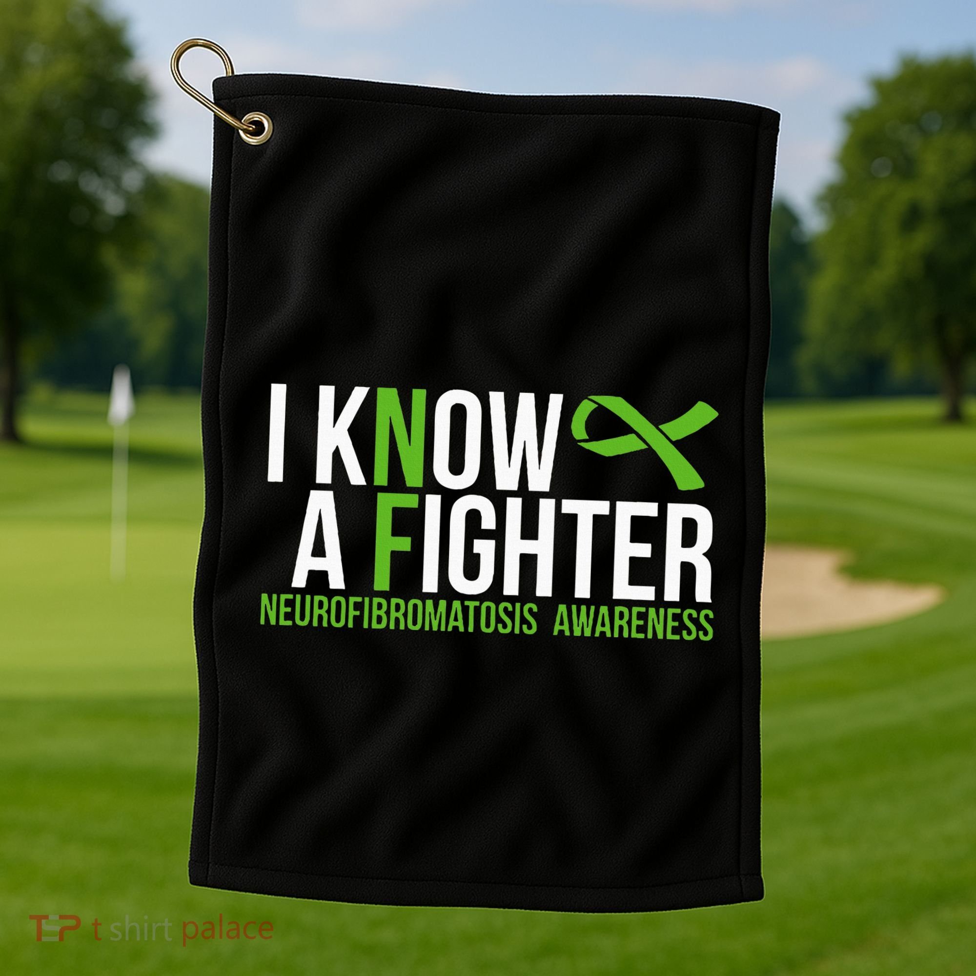 Neurofibromatosis Awareness I Know A Fighter Golf Towel