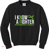 Neurofibromatosis Awareness I Know A Fighter Kids Sweatshirt thumb 0