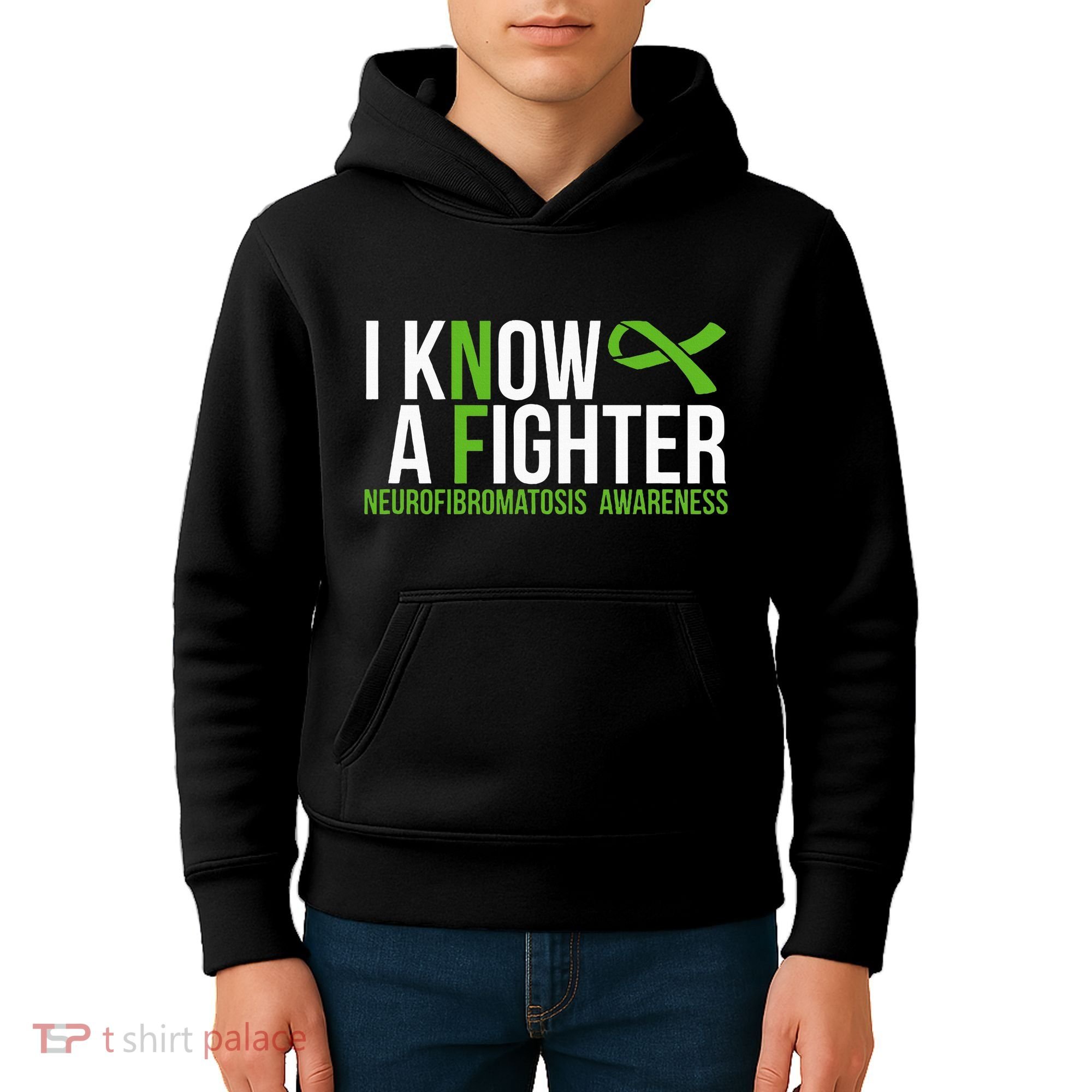 Neurofibromatosis Awareness I Know A Fighter Kids Hoodie