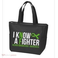 Neurofibromatosis Awareness I Know A Fighter Tote Bag thumb 3