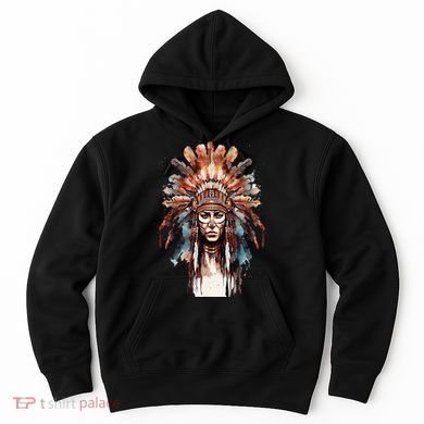 Native American Indian Headpiece feathers Hoodie