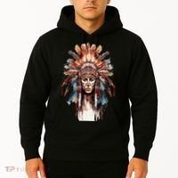 Native American Indian Headpiece feathers Hoodie thumb 2
