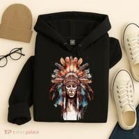 Native American Indian Headpiece feathers Hoodie thumb 4