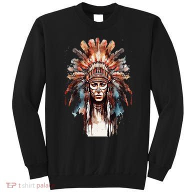 Native American Indian Headpiece feathers Sweatshirt