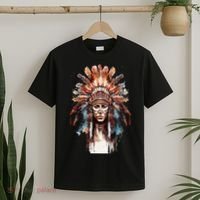 Native American Indian Headpiece feathers T-Shirt thumb 2