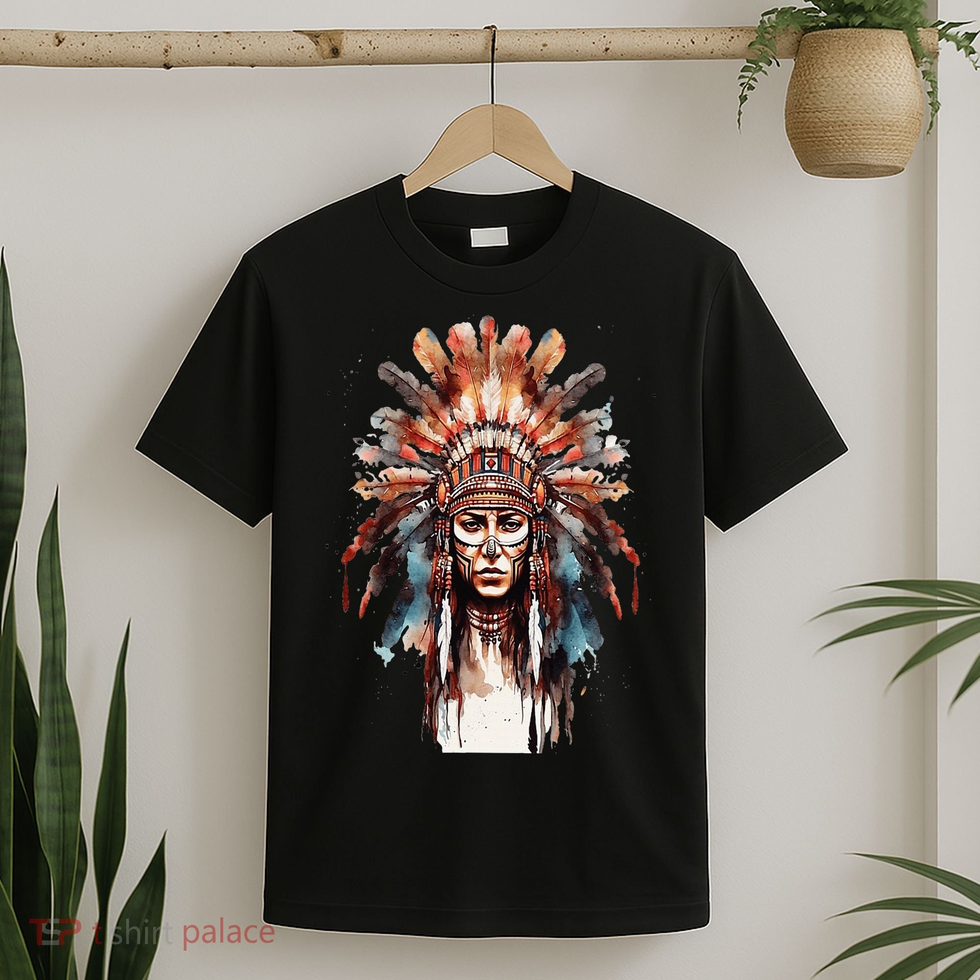 Native American Indian Headpiece feathers T-Shirt