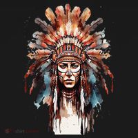 Native American Indian Headpiece feathers Ornament thumb 1