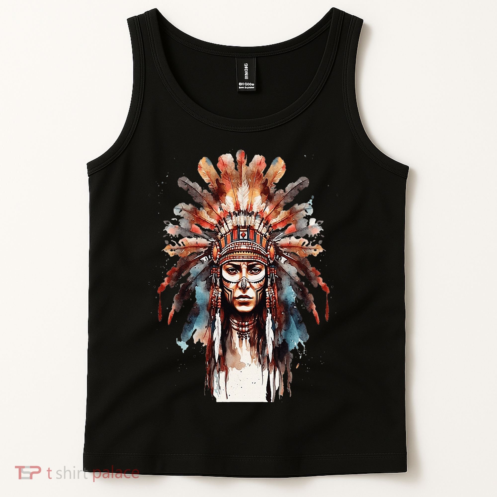 Native American Indian Headpiece feathers Tank Top