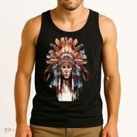 Native American Indian Headpiece feathers Tank Top thumb 3