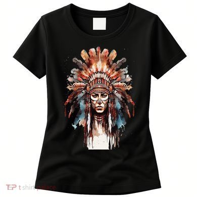 Native American Indian Headpiece feathers Women's T-Shirt