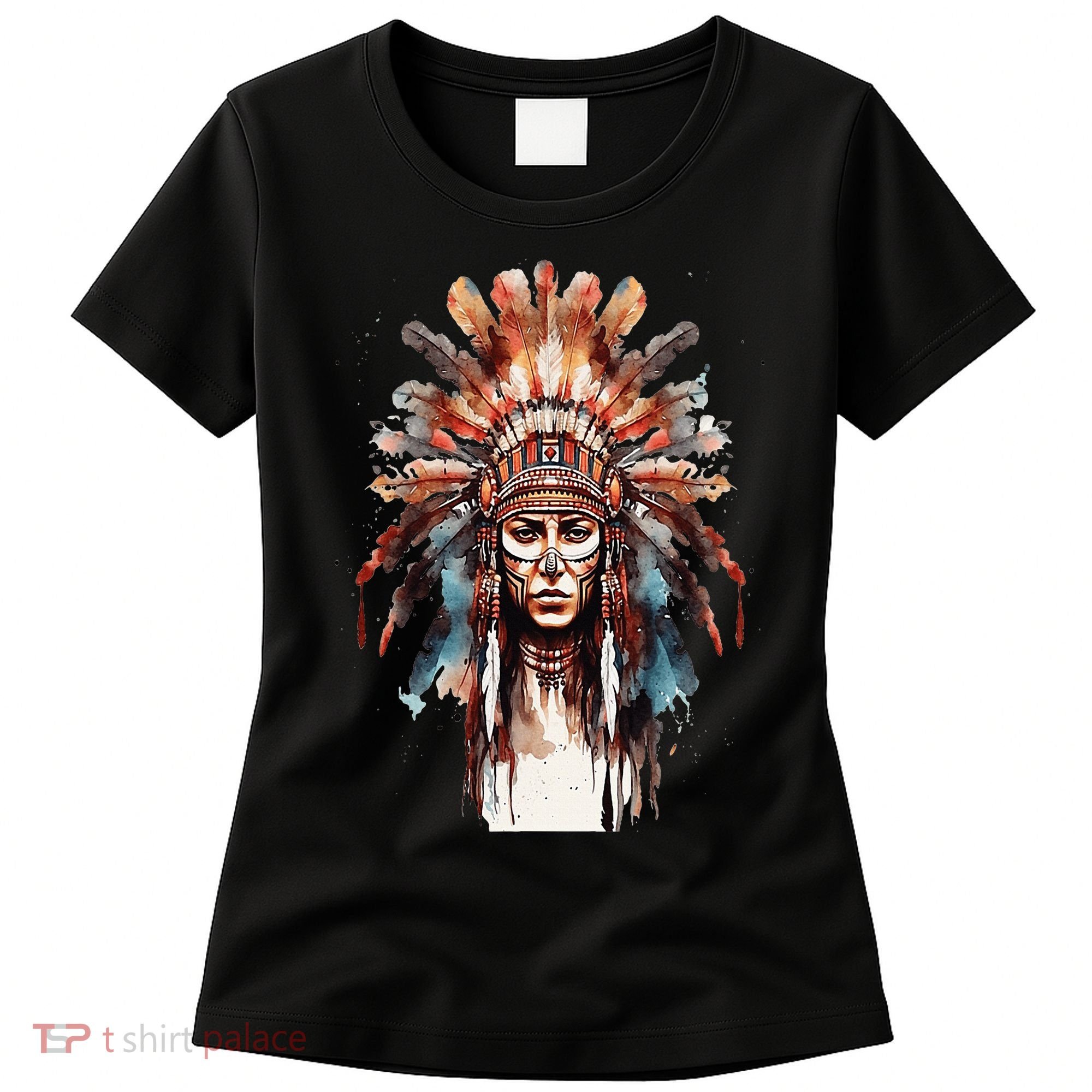 Native American Indian Headpiece feathers Women's T-Shirt