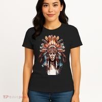 Native American Indian Headpiece feathers Women's T-Shirt thumb 4