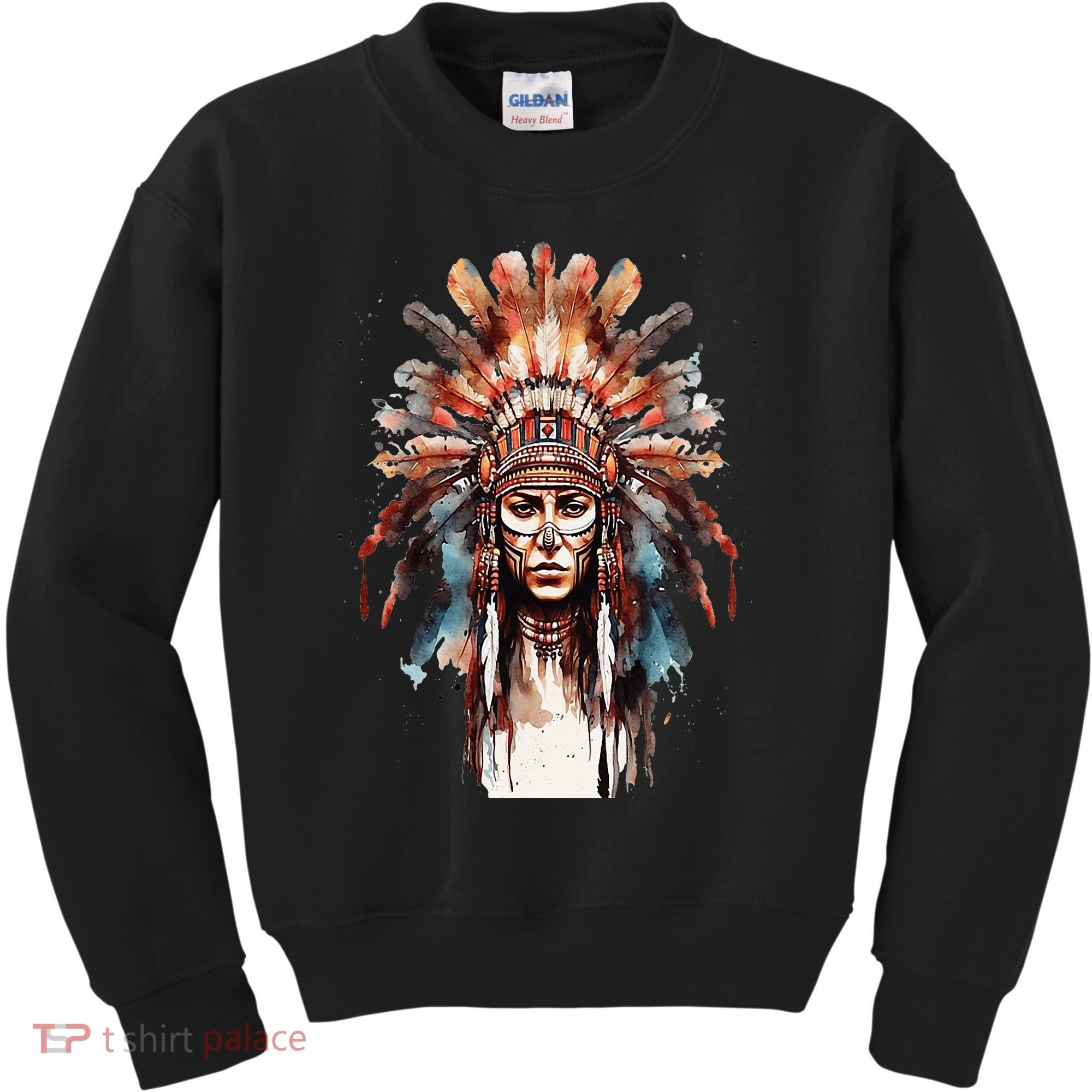 Native American Indian Headpiece feathers Kids Sweatshirt