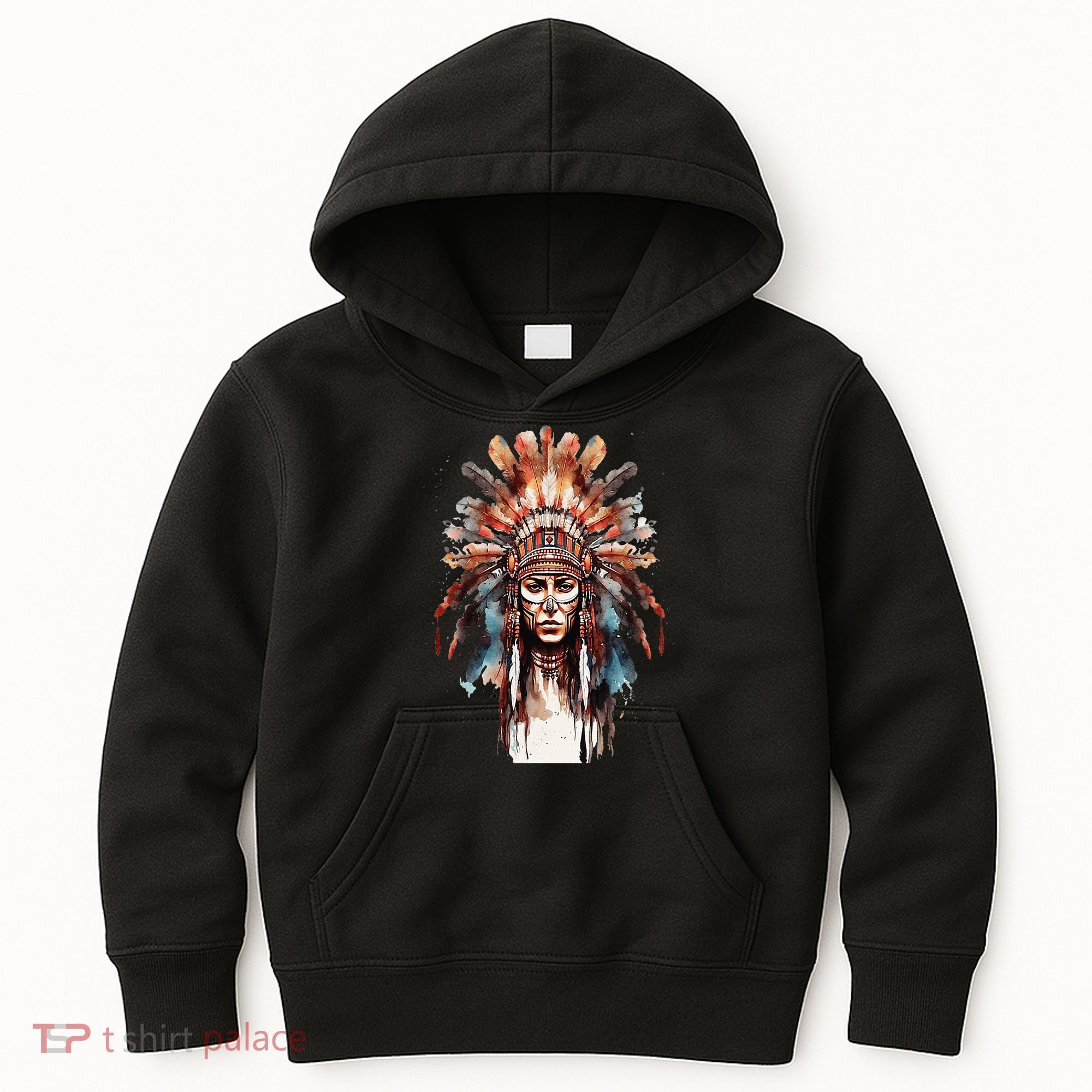 Native American Indian Headpiece feathers Kids Hoodie