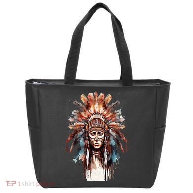 Native American Indian Headpiece feathers Tote Bag
