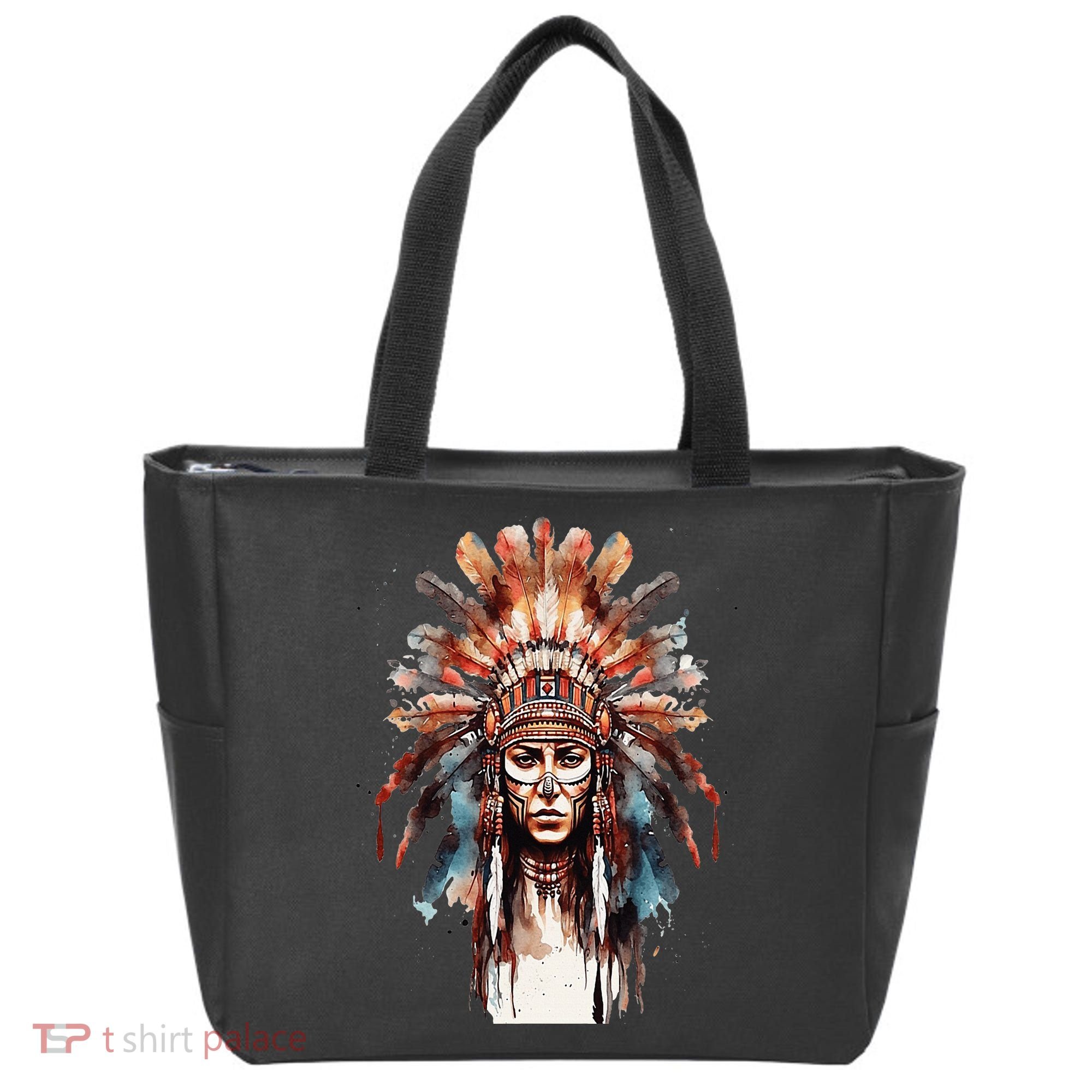 Native American Indian Headpiece feathers Tote Bag