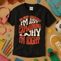 Not Arguing I'm Just Explaining Why I'm Right Kids T-Shirt thumb 3