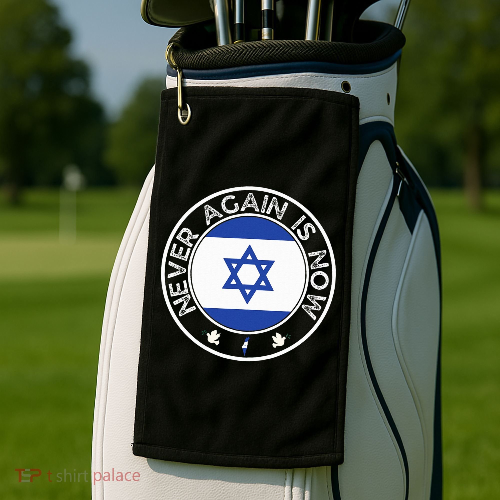 Never Again Is Now  Support for Jews and Israel  Golf Towel