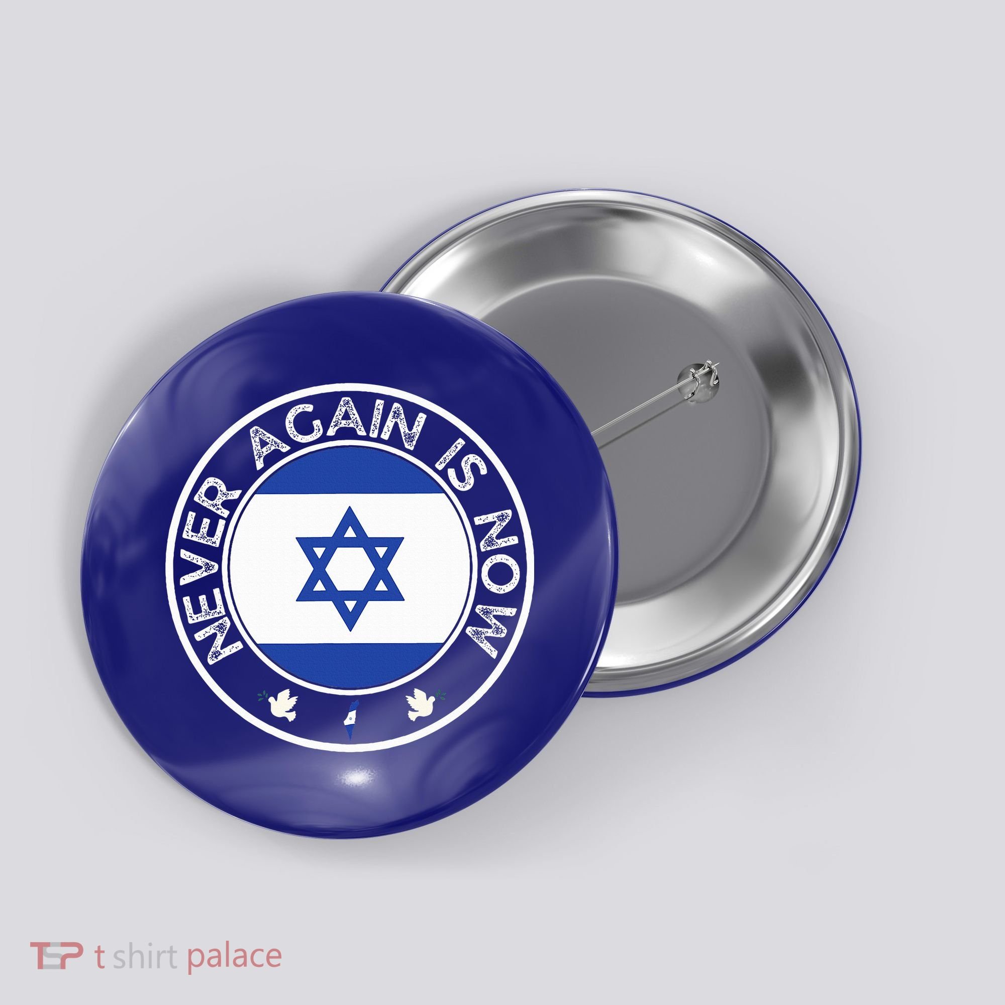 Never Again Is Now  Support for Jews and Israel  Button