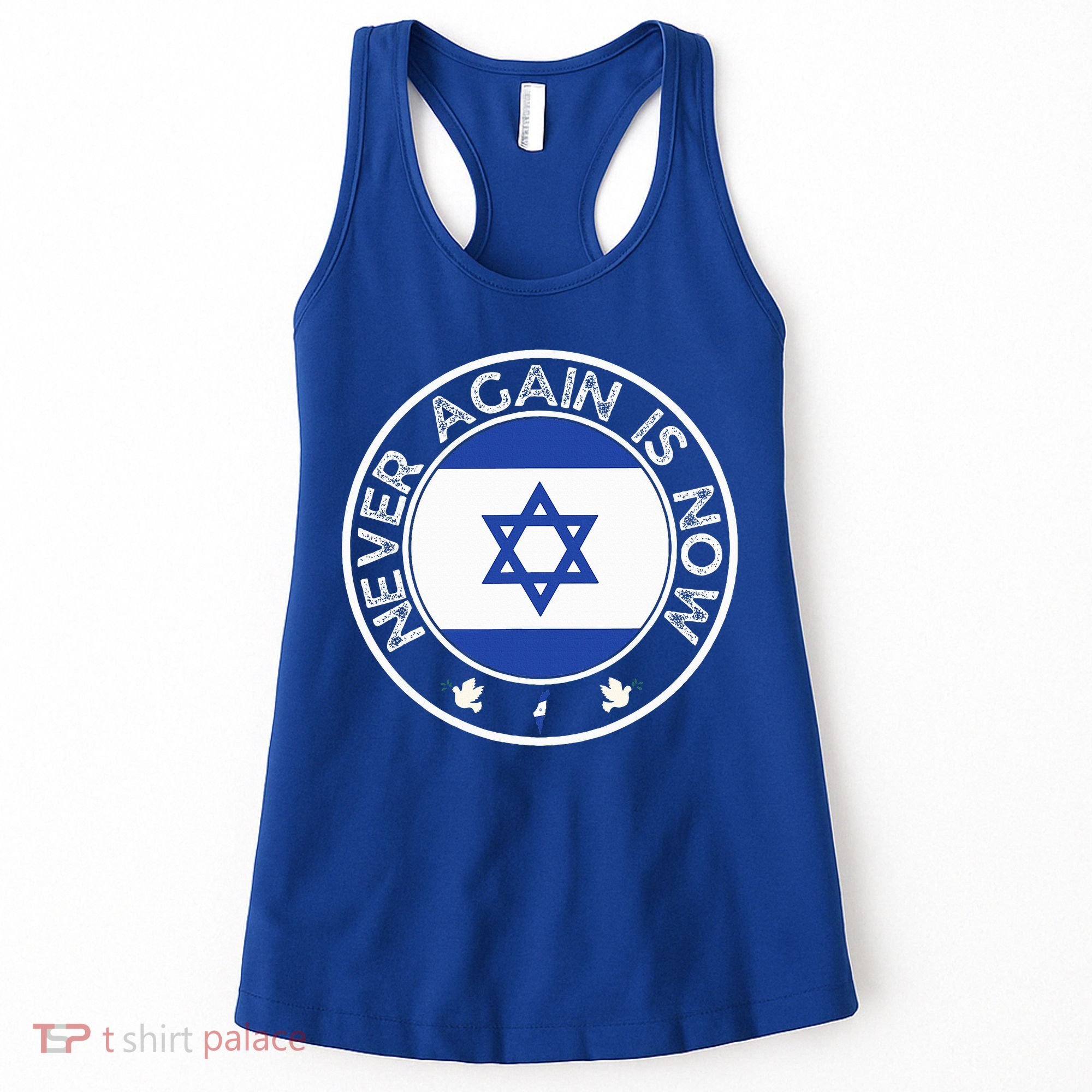 Never Again Is Now  Support for Jews and Israel  Women's Tank Top
