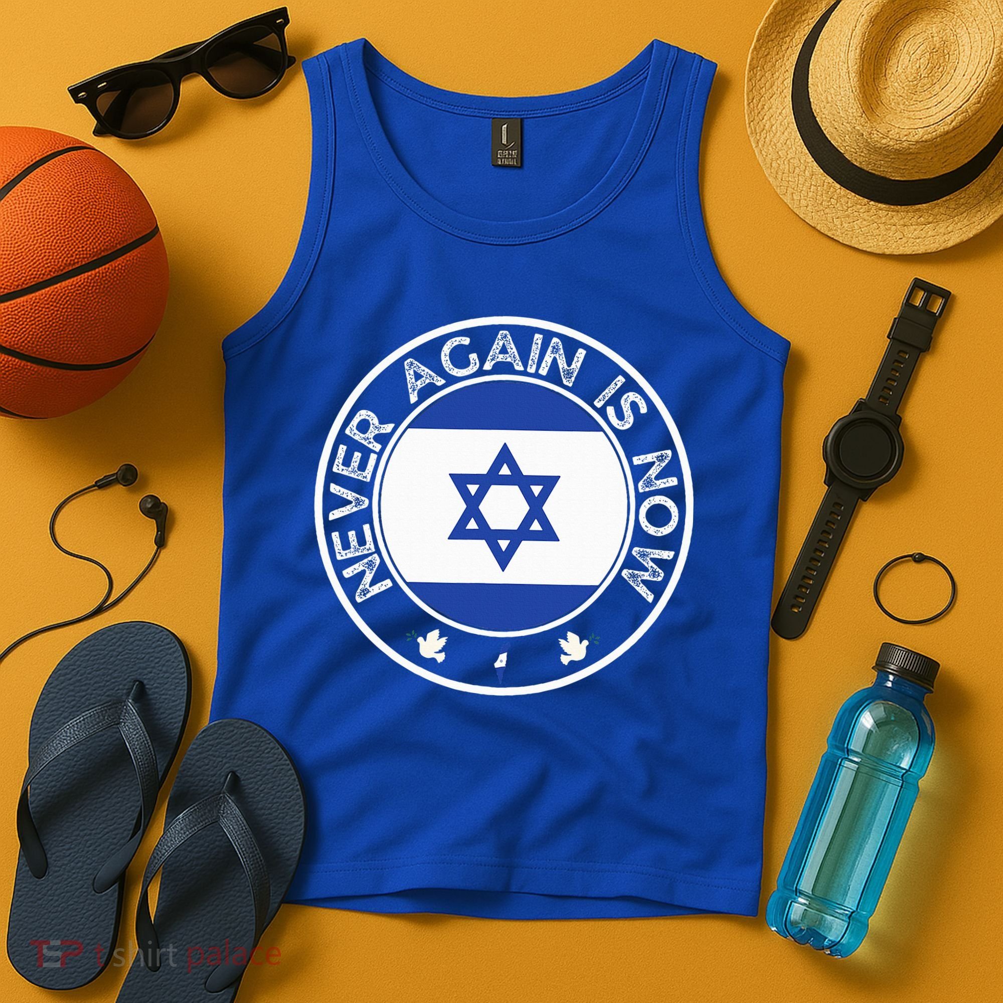 Never Again Is Now  Support for Jews and Israel  Tank Top