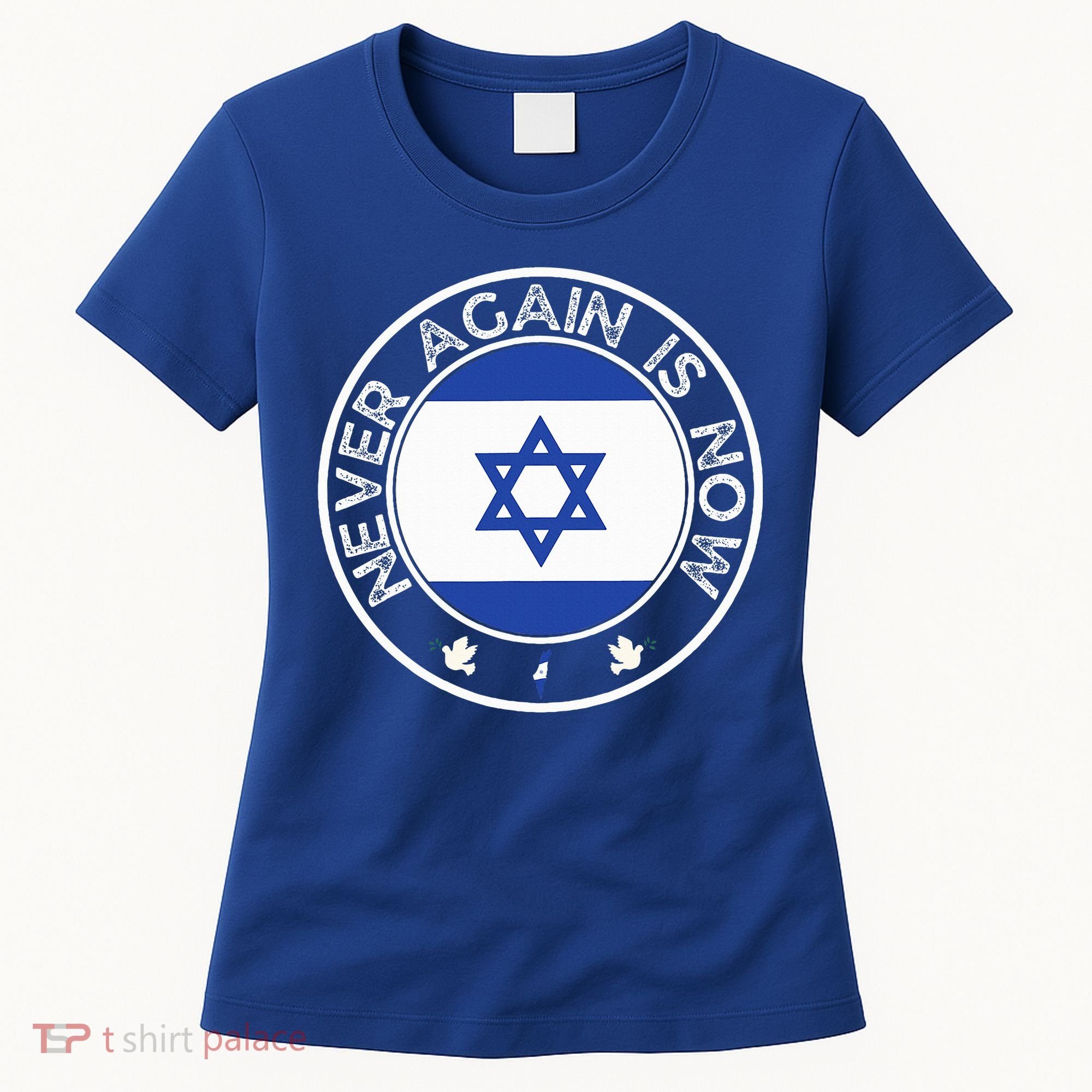 Never Again Is Now  Support for Jews and Israel  Women's T-Shirt