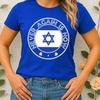 Never Again Is Now  Support for Jews and Israel  Women's T-Shirt thumb 2