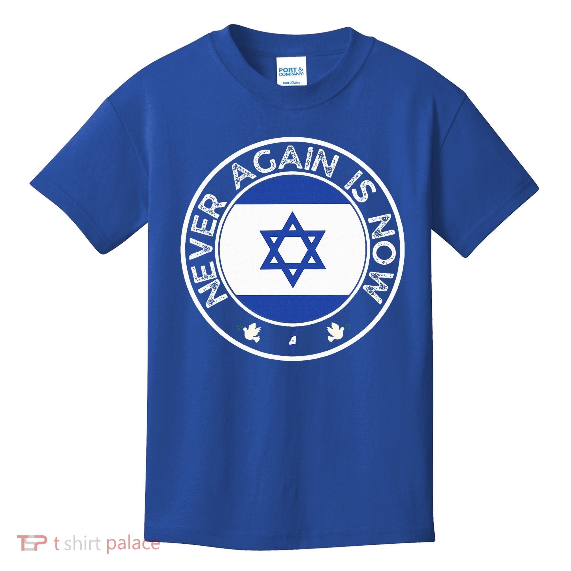 Never Again Is Now  Support for Jews and Israel  Kids T-Shirt