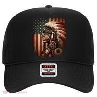 Native American Indian Chief American USA Flag Hat thumb 0
