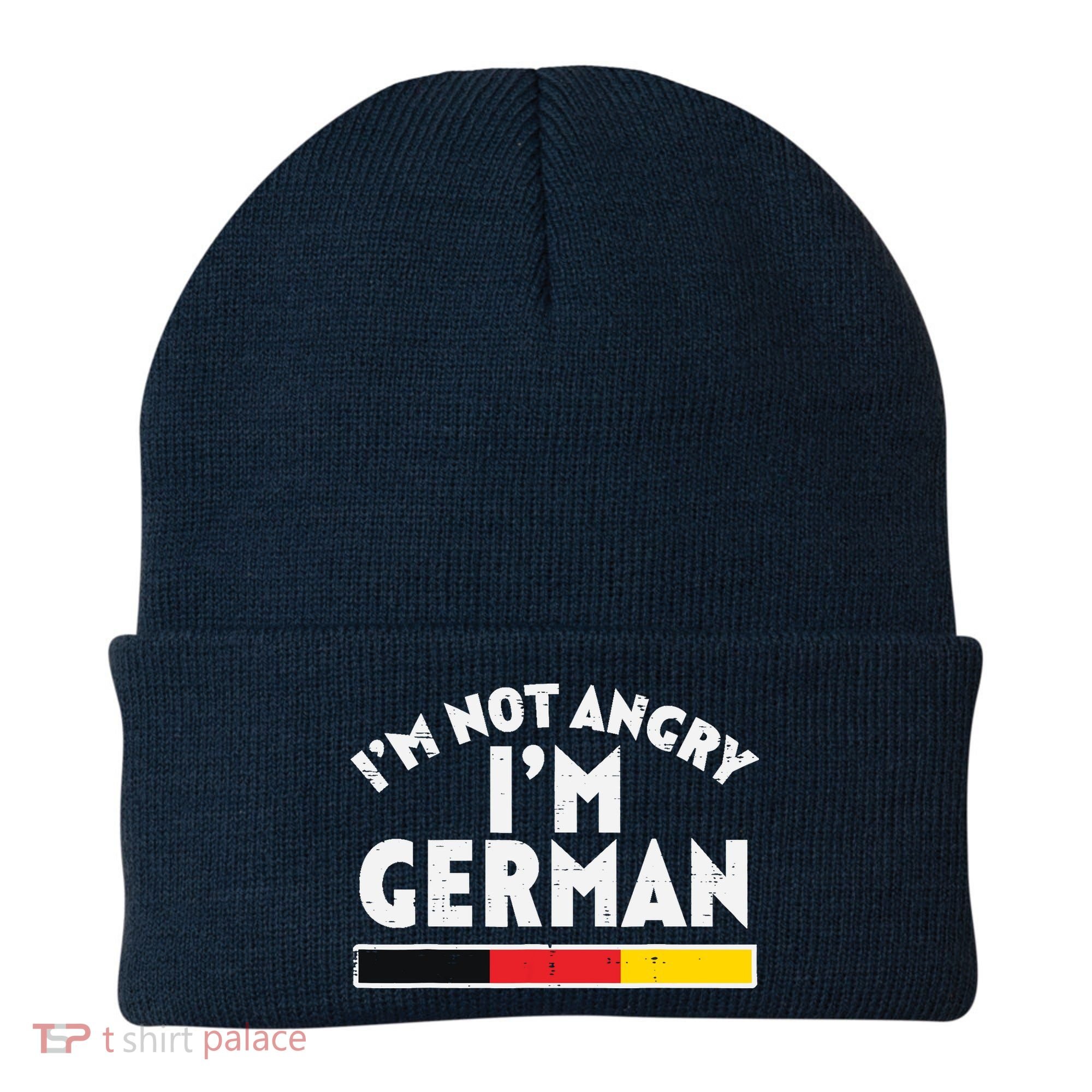 Not Angry Im German Flag Funny Oktoberfest Beanie