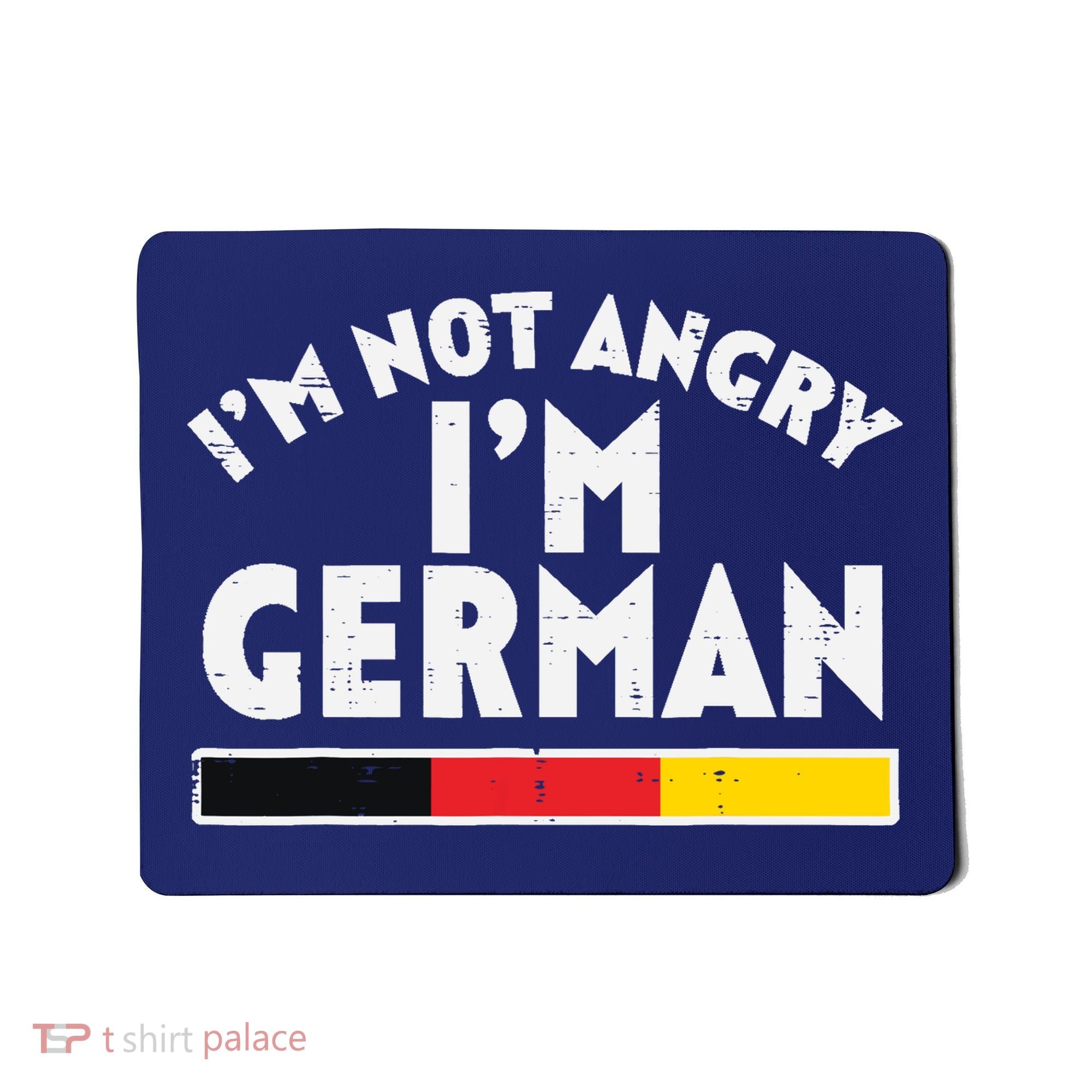 Not Angry Im German Flag Funny Oktoberfest Mousepad