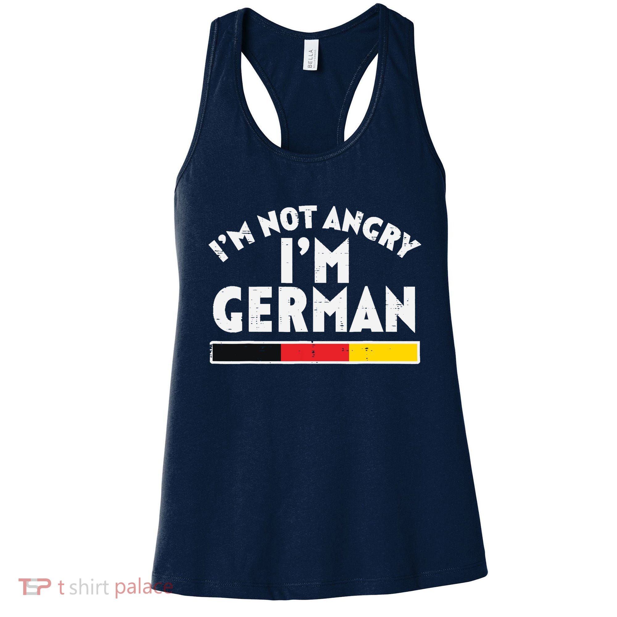 Not Angry Im German Flag Funny Oktoberfest Women's Tank Top