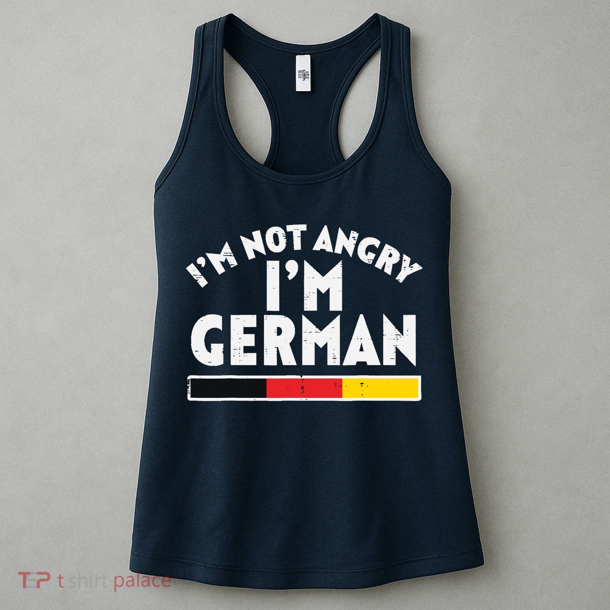 Not Angry Im German Flag Funny Oktoberfest Women's Tank Top