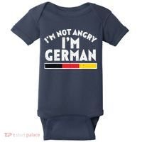 Not Angry Im German Flag Funny Oktoberfest Baby Bodysuit thumb 0