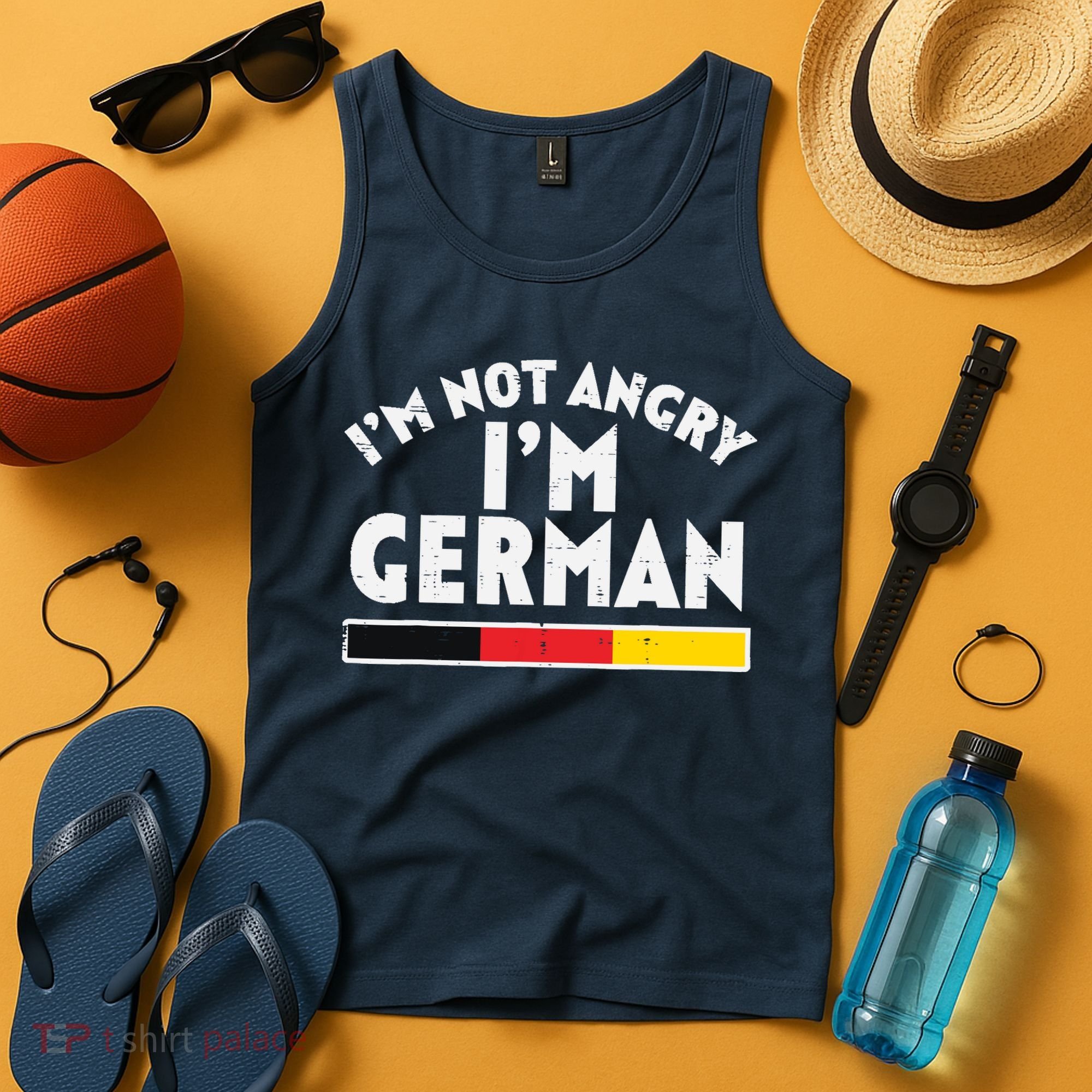 Not Angry Im German Flag Funny Oktoberfest Tank Top