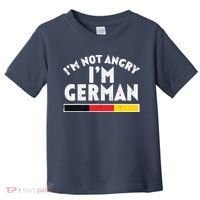 Not Angry Im German Flag Funny Oktoberfest Toddler T-Shirt thumb 0