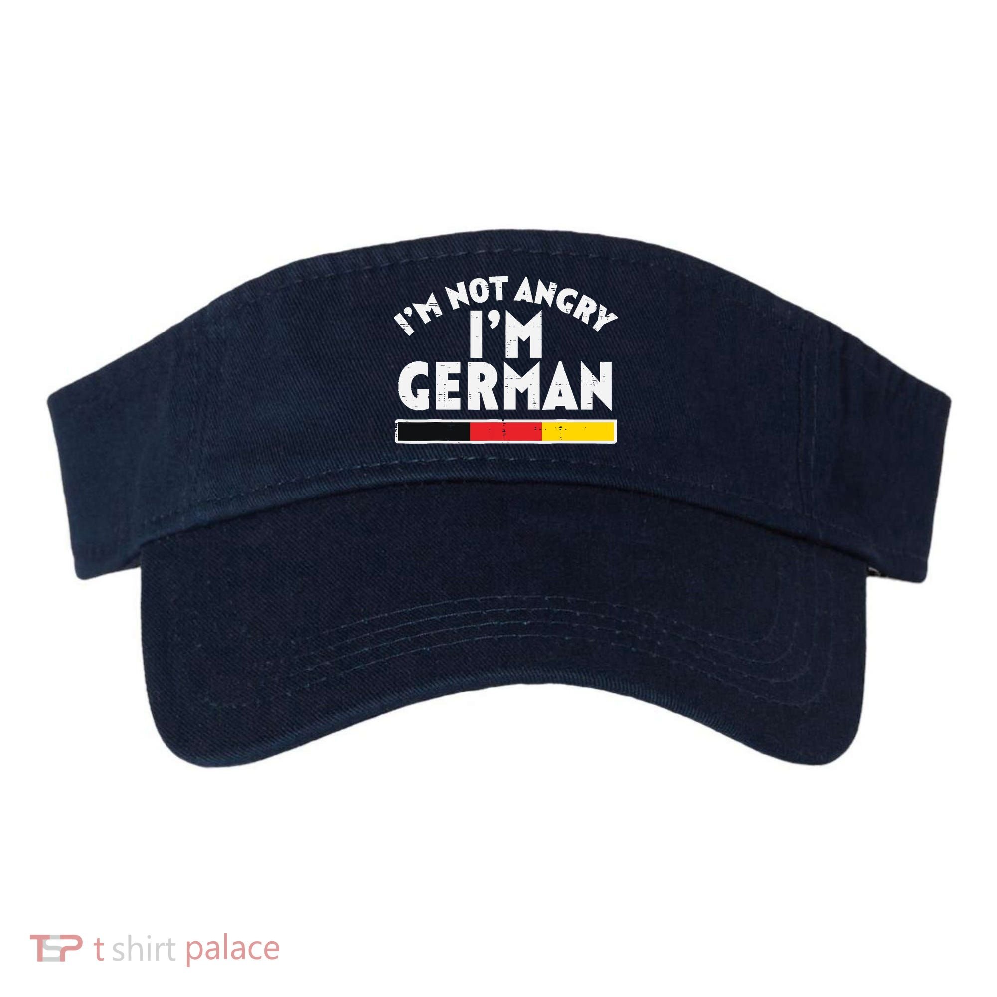 Not Angry Im German Flag Funny Oktoberfest Visor