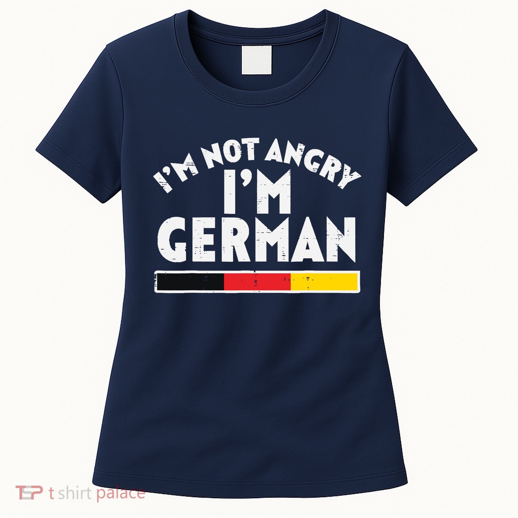 Not Angry Im German Flag Funny Oktoberfest Women's T-Shirt