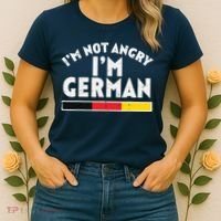 Not Angry Im German Flag Funny Oktoberfest Women's T-Shirt thumb 2