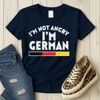 Not Angry Im German Flag Funny Oktoberfest Women's T-Shirt thumb 3