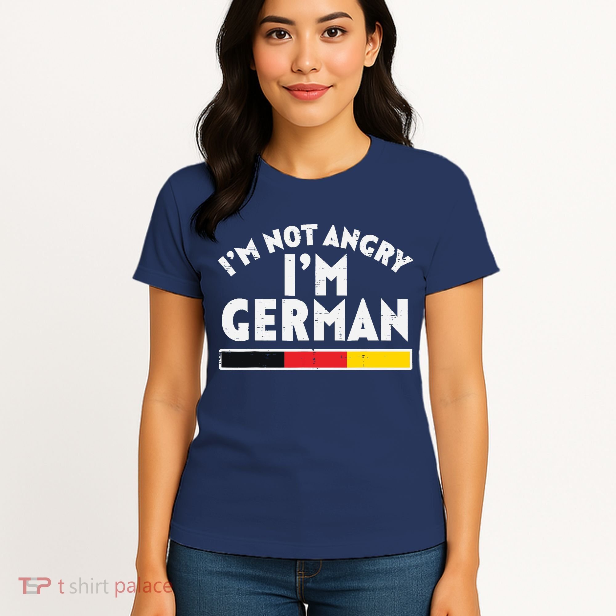 Not Angry Im German Flag Funny Oktoberfest Women's T-Shirt