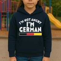 Not Angry Im German Flag Funny Oktoberfest Kids Hoodie thumb 3