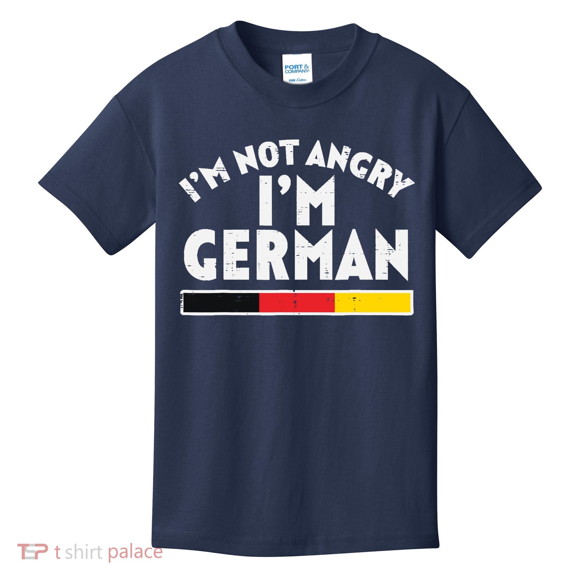 Not Angry Im German Flag Funny Oktoberfest Kids T-Shirt