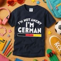 Not Angry Im German Flag Funny Oktoberfest Kids T-Shirt thumb 3