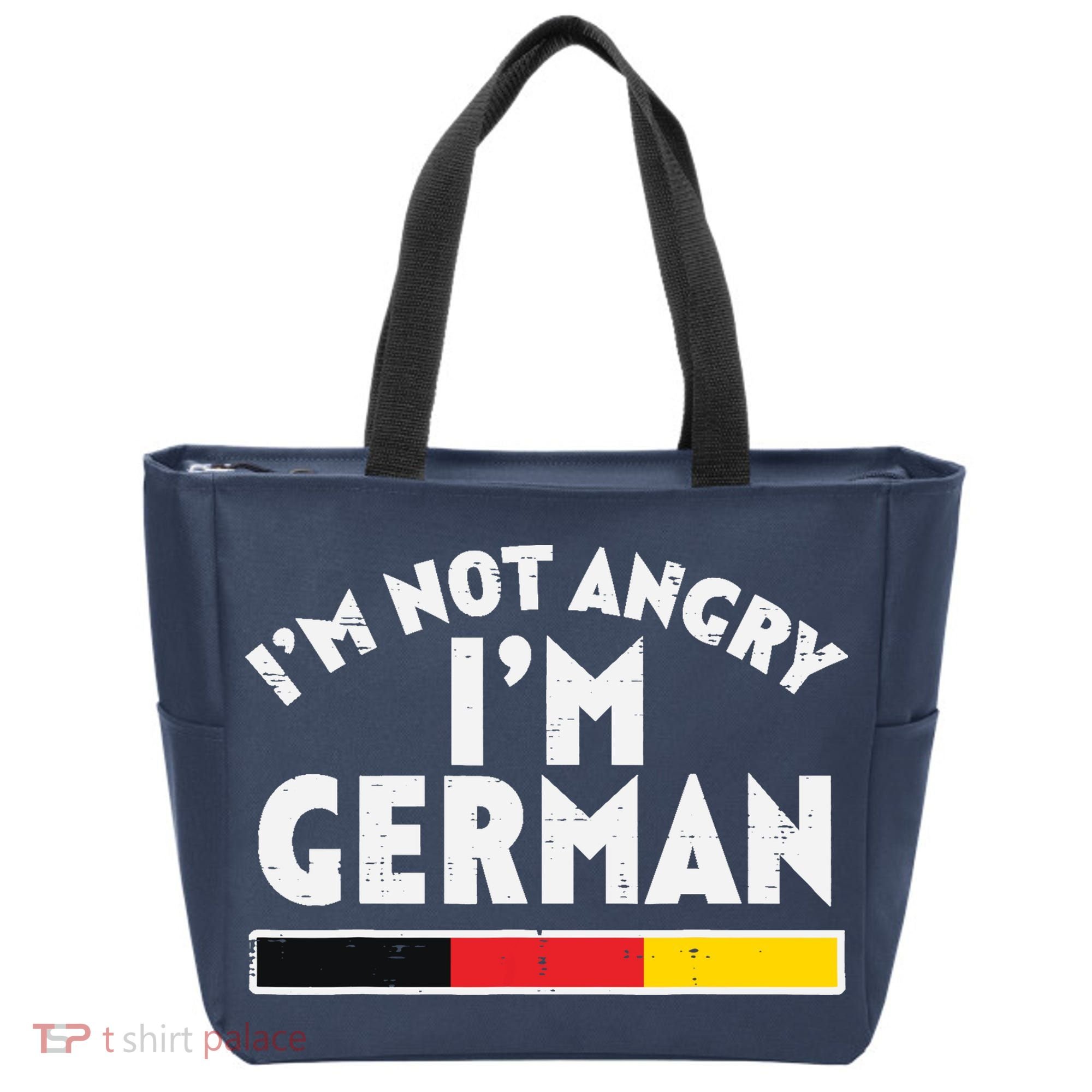 Not Angry Im German Flag Funny Oktoberfest Tote Bag